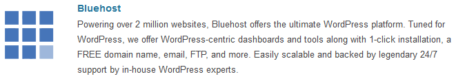 Bluehost - WordPress.org Hosting page