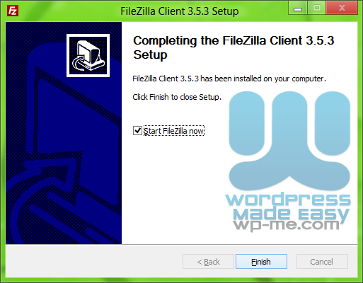 FileZilla Installer - Finishing Setup