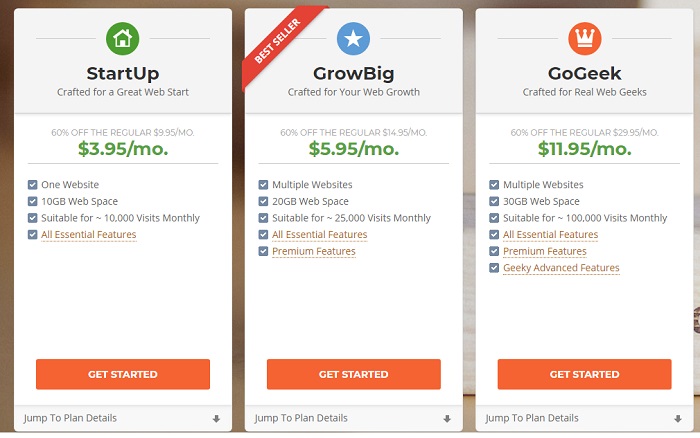 SiteGround Hosting Plans