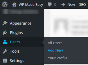 Add New User 1 - Change WordPress Admin Username from Admin Area