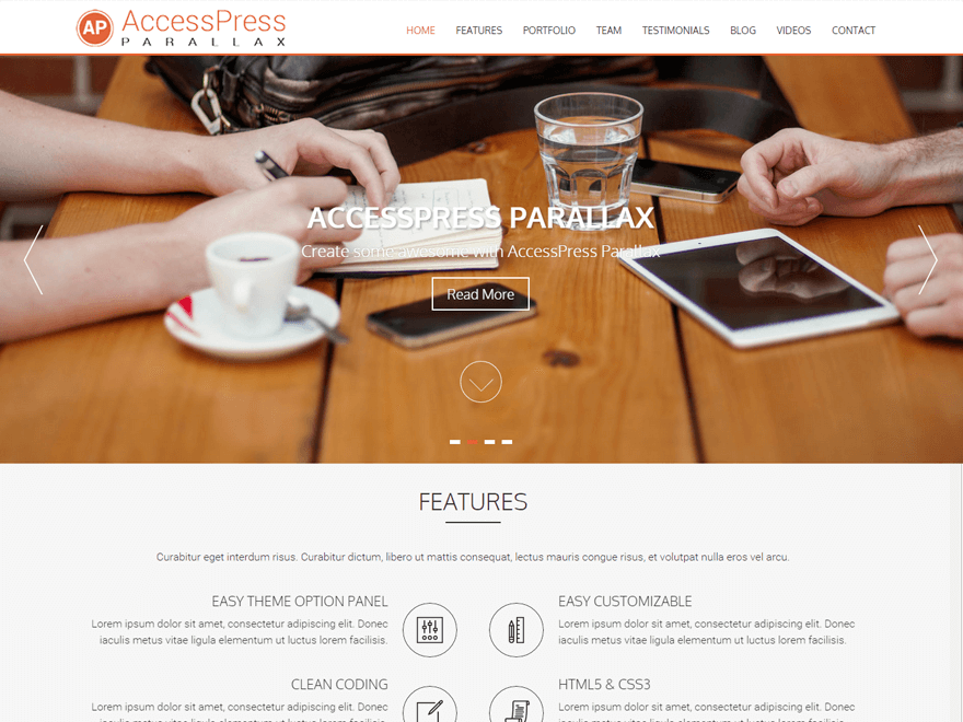 AccessPress Parallax Free WordPress Theme