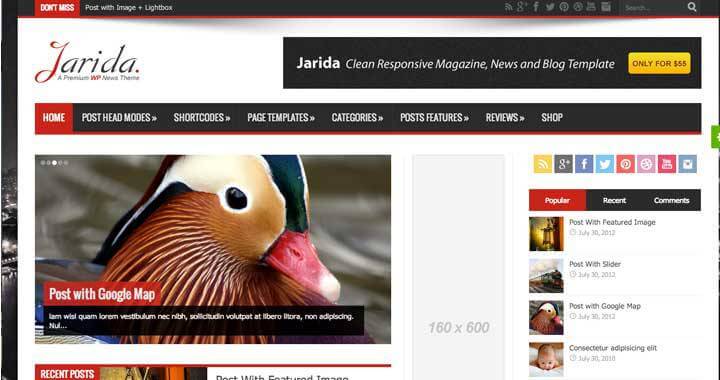 Jarida - Responsive WordPress News, Magazine, Blog Theme
