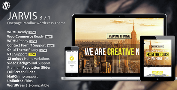 Jarvis - Onepage Parallax WordPress Theme