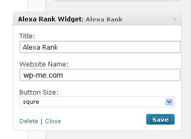 Alexa Rank Widget WordPress Plugin
