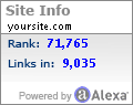 Alexa Rank Widget with Rank and Links in