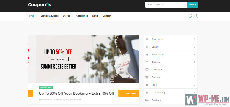 Couponis - Affiliate & Submitting Coupons WordPress Theme