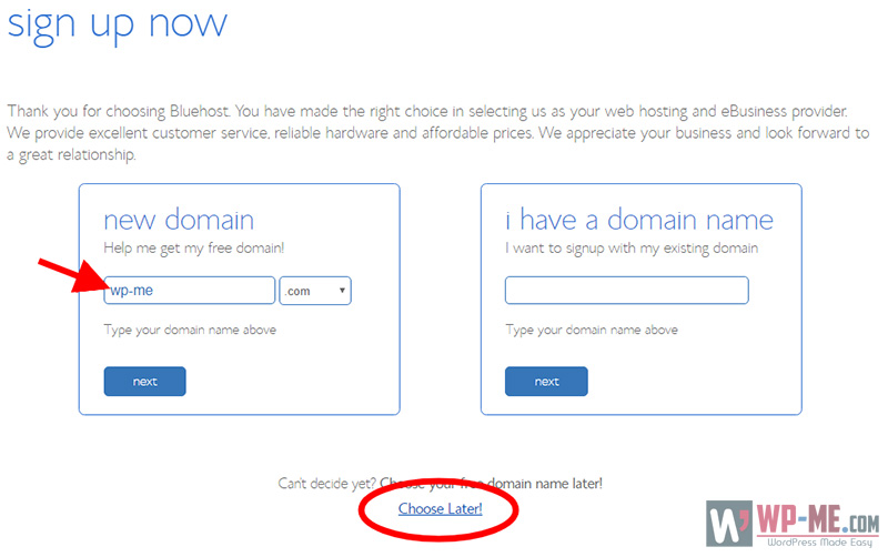 Create a blog - register domain name